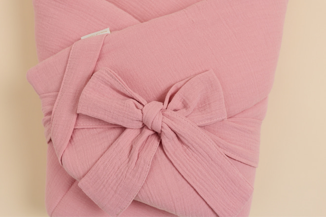 Gigoteuse d'Emmaillotage en Mousseline - Corail