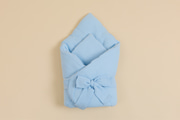 Mušelinový zavinovací spací pytel - Baby Blue
