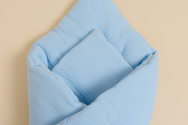 Gigoteuse d'Emmaillotage en Mousseline - Baby Blue