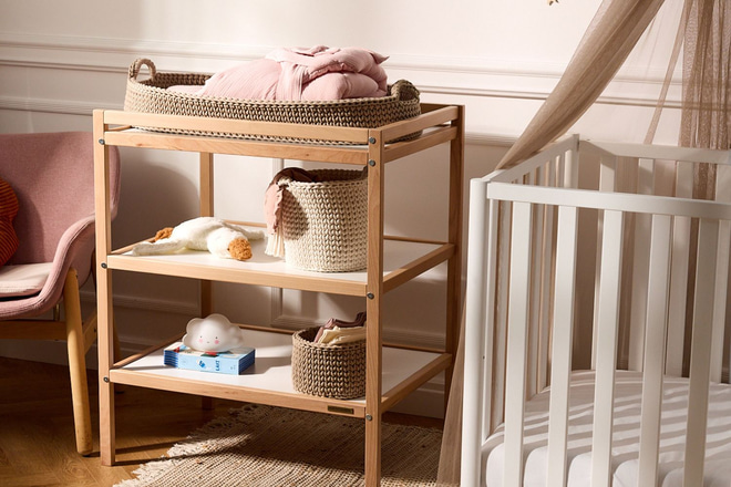 Wickeltisch Swan - Naturholz