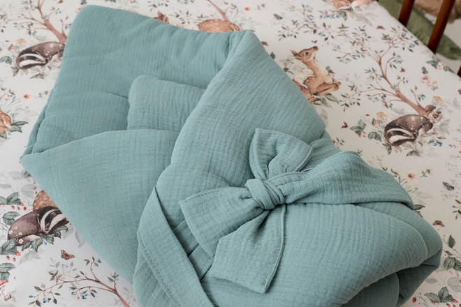 Olive Muslin Swaddle