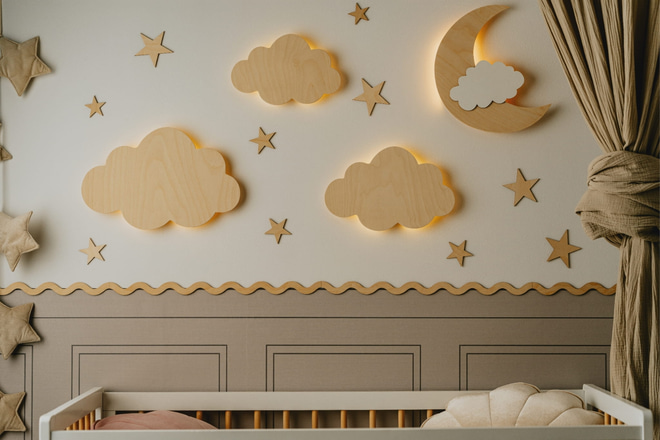 Lampe - Set mit 3 Wolken