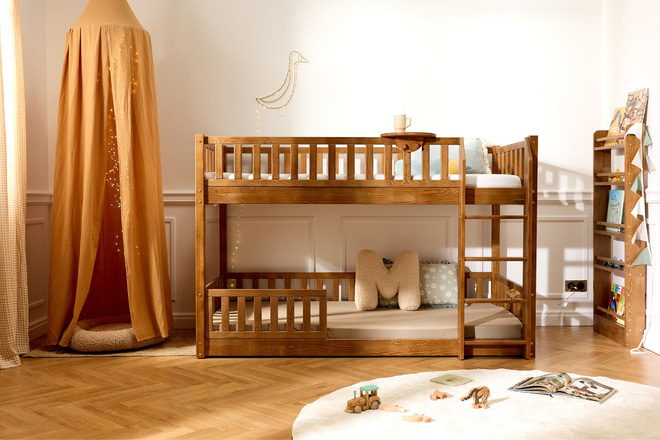 Patrová postel Dakar Premium na zemi 90x190cm