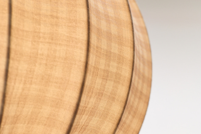 Pantalla de lámpara Bola de Muselina Vichy Crema