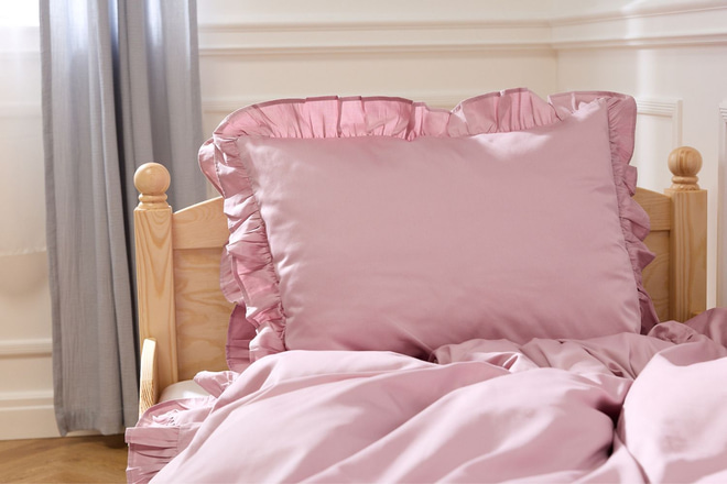 Rüschenbettwäsche Margaret Dusty Pink 140x200cm