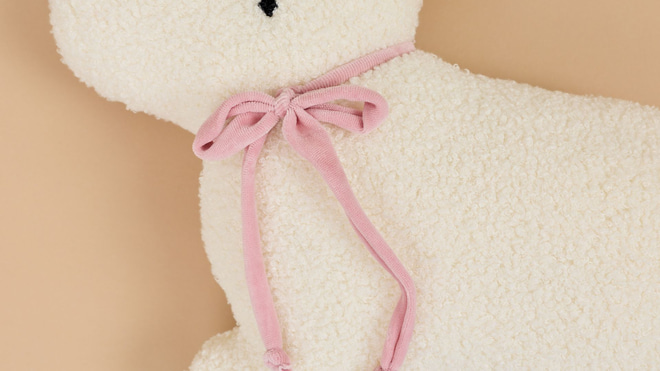 Almofada Coelho Bouclé - Branco