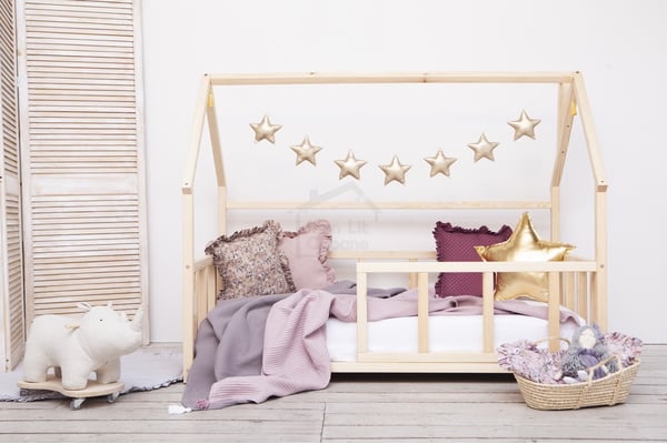 Cama Casita WH 90x190cm - En el suelo