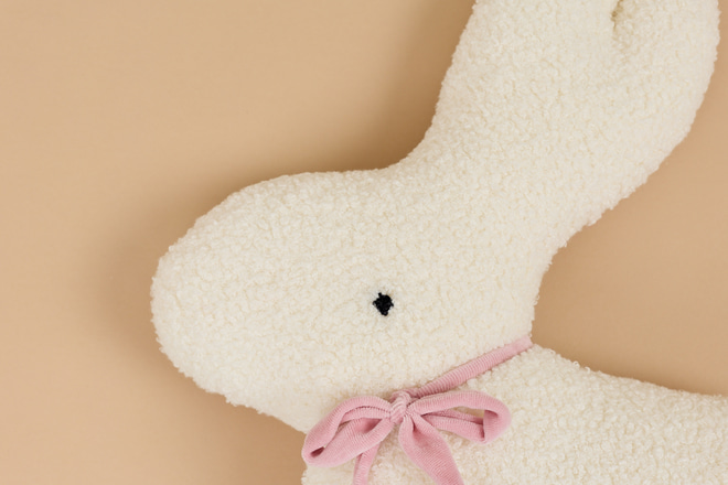 Almofada Coelho Bouclé - Branco