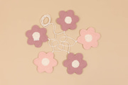 Leinenblumen-Girlande - Pastellrosa