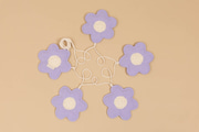 Ghirlanda di Fiori in Lino - Viola