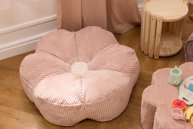 Pouf de Flor de Pana – Rosa