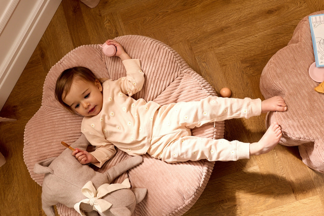 Pouf de Flor de Pana – Rosa