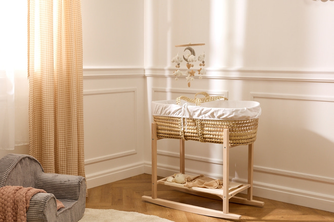 Cuna Naturaleza con Soporte Basculante