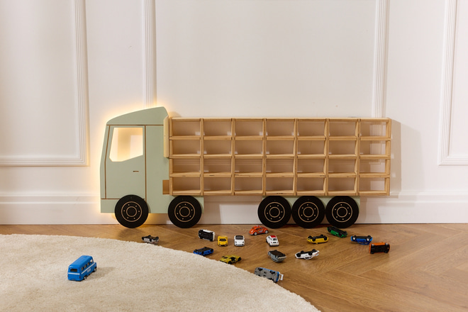 Mensola Luminosa Camion Legno