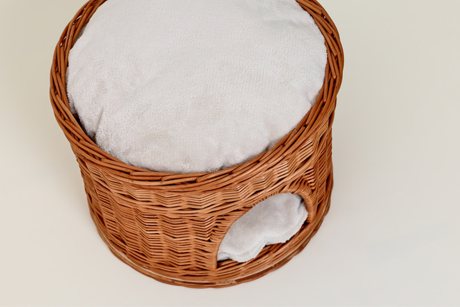 Cesta Redonda Romy de Mimbre - Vintage