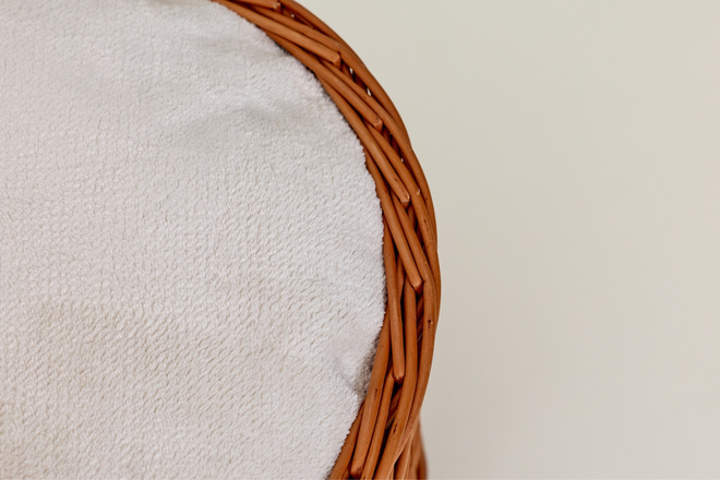 Vintage Romy Round Wicker Basket