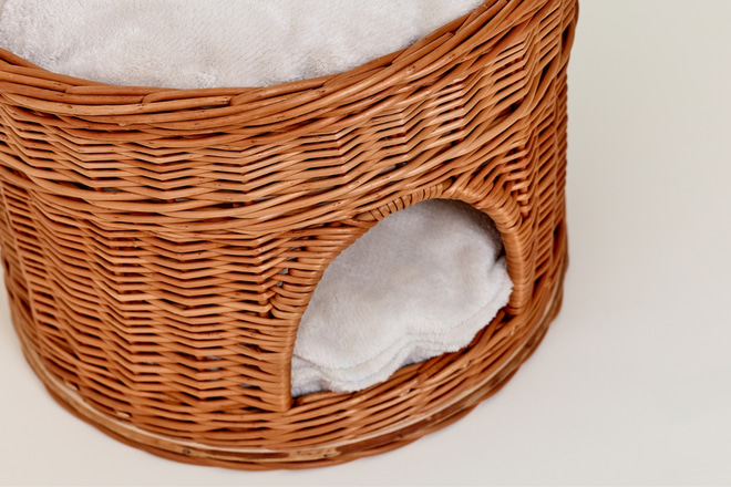 Panier Rond Romy en Osier - Vintage