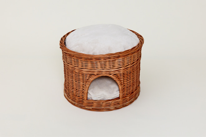 Vintage Romy Round Wicker Basket