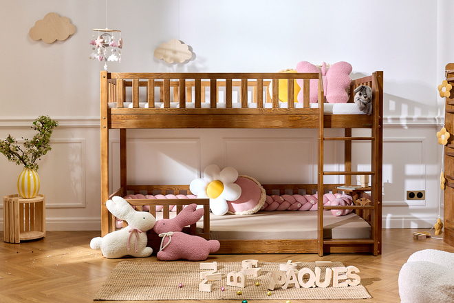 Bouclé Bunny Cushion - Pink