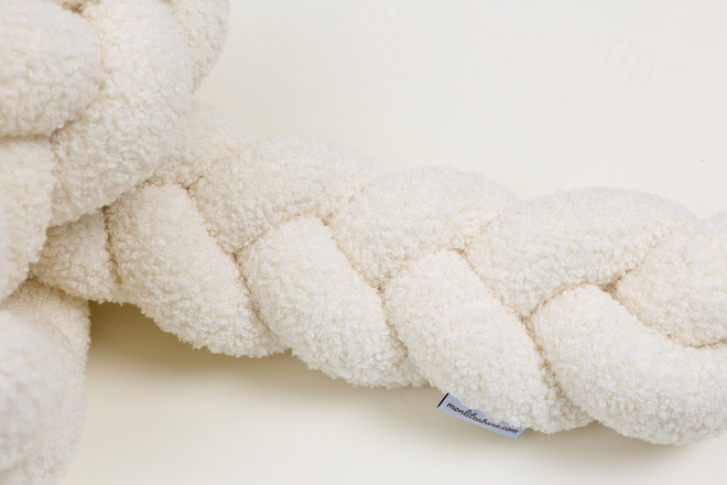 Tour de Lit tressé pour Chien - Off White