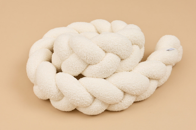 Pletený bok postýlky 3 klasy - Bouclé Off White