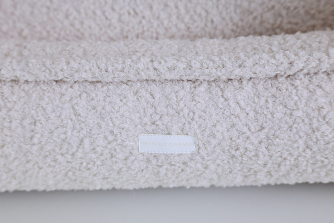 Léo Premium Rectangular Bouclé Basket – Ecru