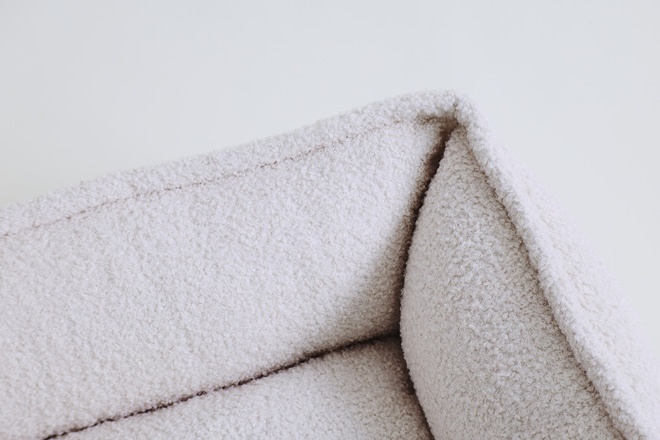 Cesto Rettangolare Premium Léo Bouclé – Ecru