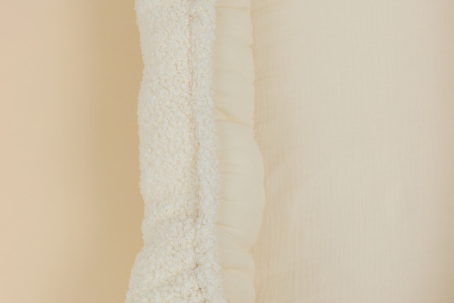 Réducteur de Lit Bouclé - Vanille Set