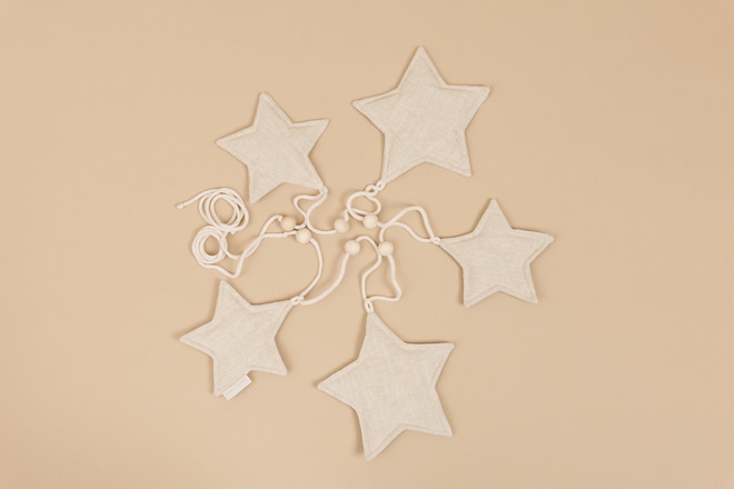 Linen Garland - Natural Star