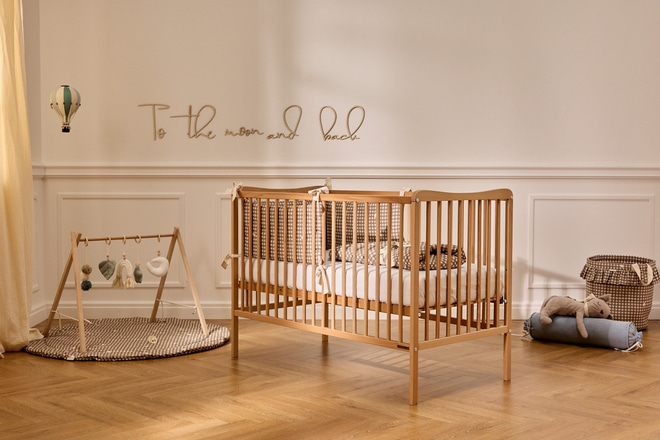 Lit Bébé George 60x120cm - Naturel