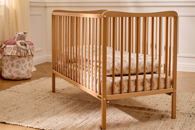 Lit Bébé George 60x120cm - Naturel