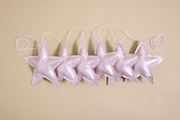 Eco Leather Star Garland - Powder Pink