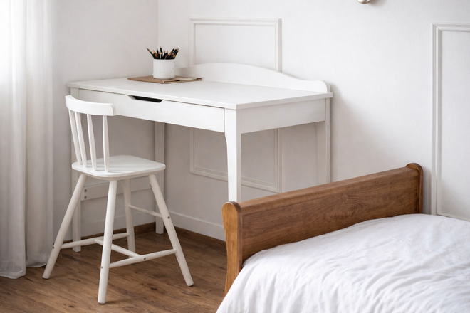 Bureau avec Tiroir Stella - Blanc