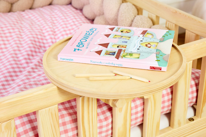 Tablette de Chevet Ronde en Bois - Naturel