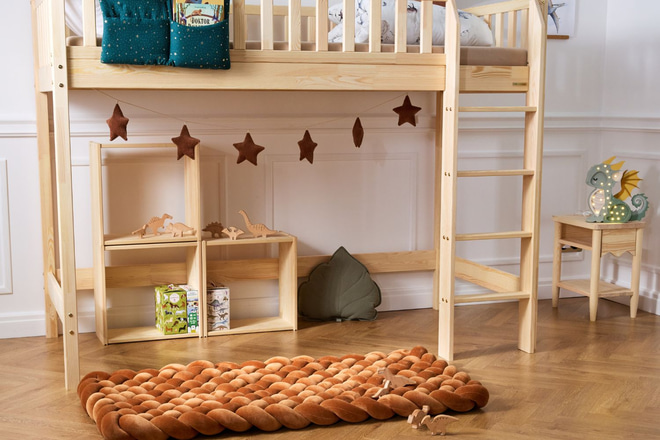 Set of 3 Wooden Storage Cubes - Natural