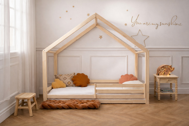 Lit Cabane A 90x200cm