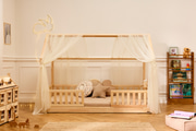 Hausbett-Himmel aus Tüll Vanille - Modèle L 