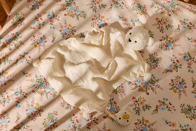 Réducteur de Lit Bouclé - Vanille Set