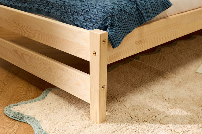 Postel pro teenagery Caracas 90x190cm - Přírodní Postel Caracas Basic 90x190cm - Přírodní