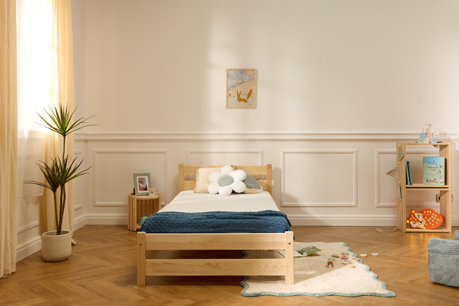 Postel pro teenagery Caracas 90x190cm - Přírodní Postel Caracas Basic 90x190cm - Přírodní