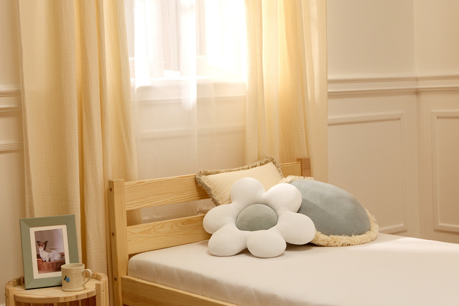 Postel pro teenagery Caracas 90x190cm - Přírodní Postel Caracas Basic 90x190cm - Přírodní