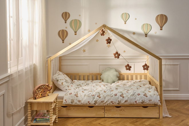 Hot Air Balloons Wall Decoration - Cappuccino