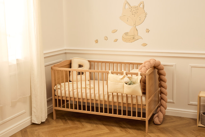 Nelly Babybett Mitwachsend 70x140cm - Natur