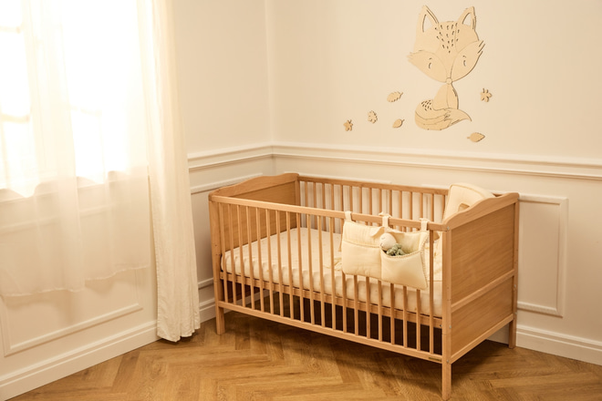 Lit Bébé Évolutif Nelly 70x140cm - Naturel