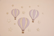 Decoración Mural Globos aerostáticos - Rosa Vieja