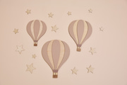 Wanddekoration Heißluftballons - Cappuccino