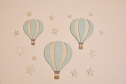 Decoración Mural Globos aerostáticos - Menta