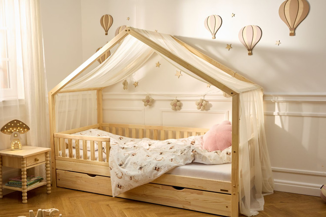 Decorazione Murale Mongolfiera - Rosa Antico