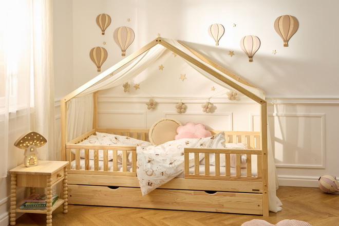 Decorazione Murale Mongolfiera - Rosa Antico