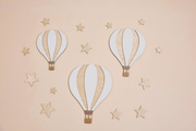 Decoración Mural Globos aerostáticos - Gris